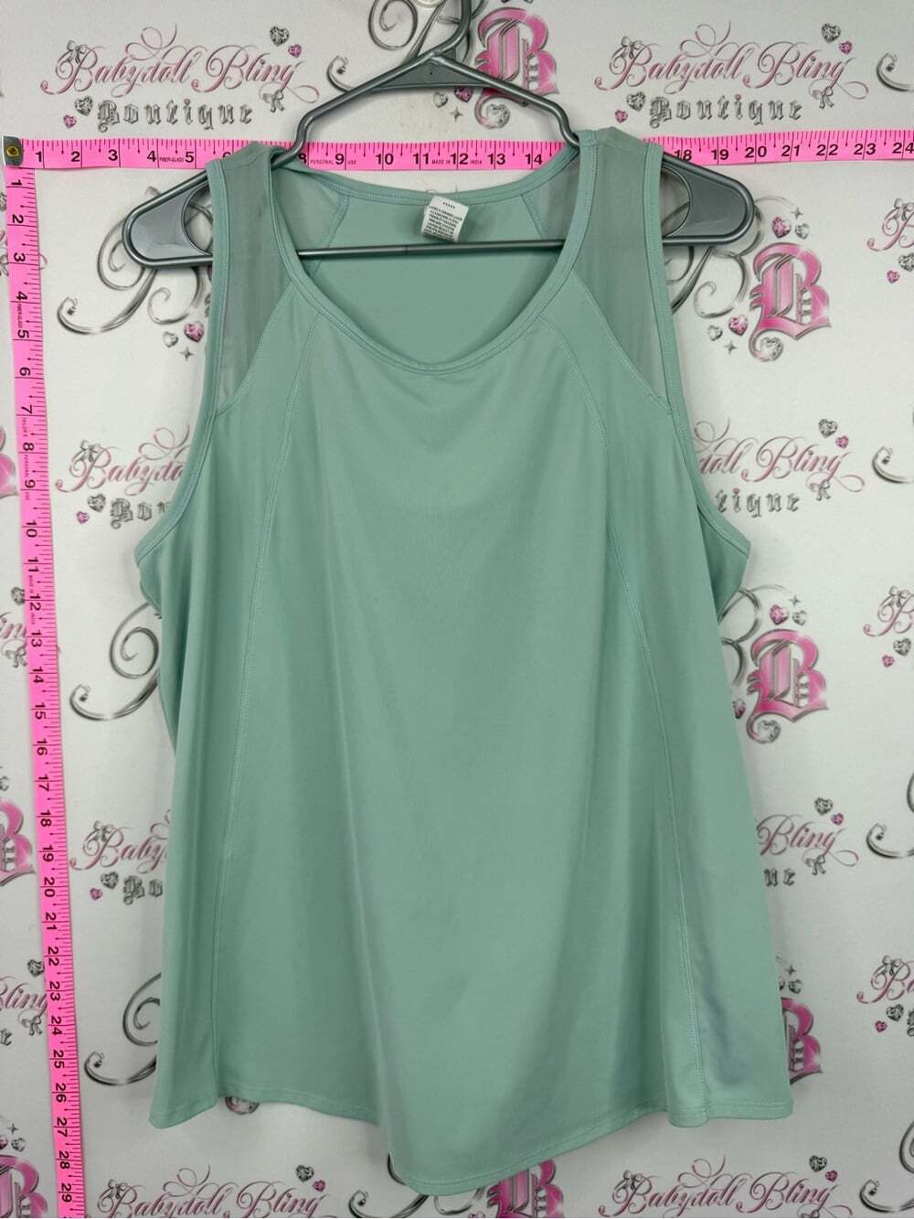 RBX tank top shirt blue Mint Green Athletic Tank Top